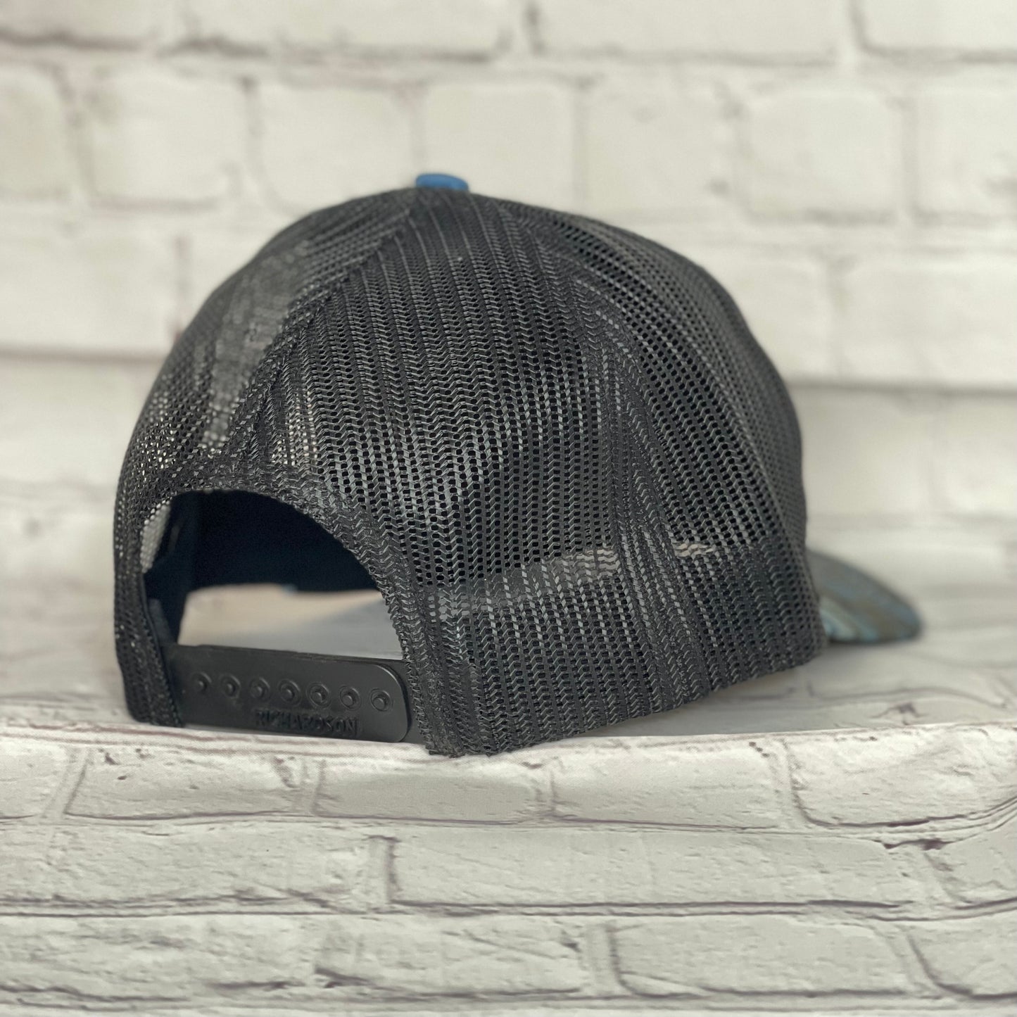 Leather Patch Hat - Blue