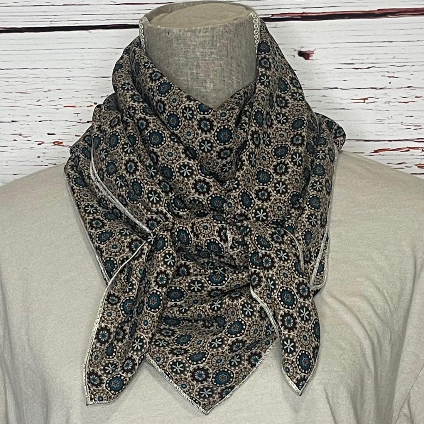 Brown and Teal Medallion