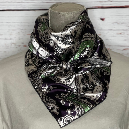 Purple & Green Paisley