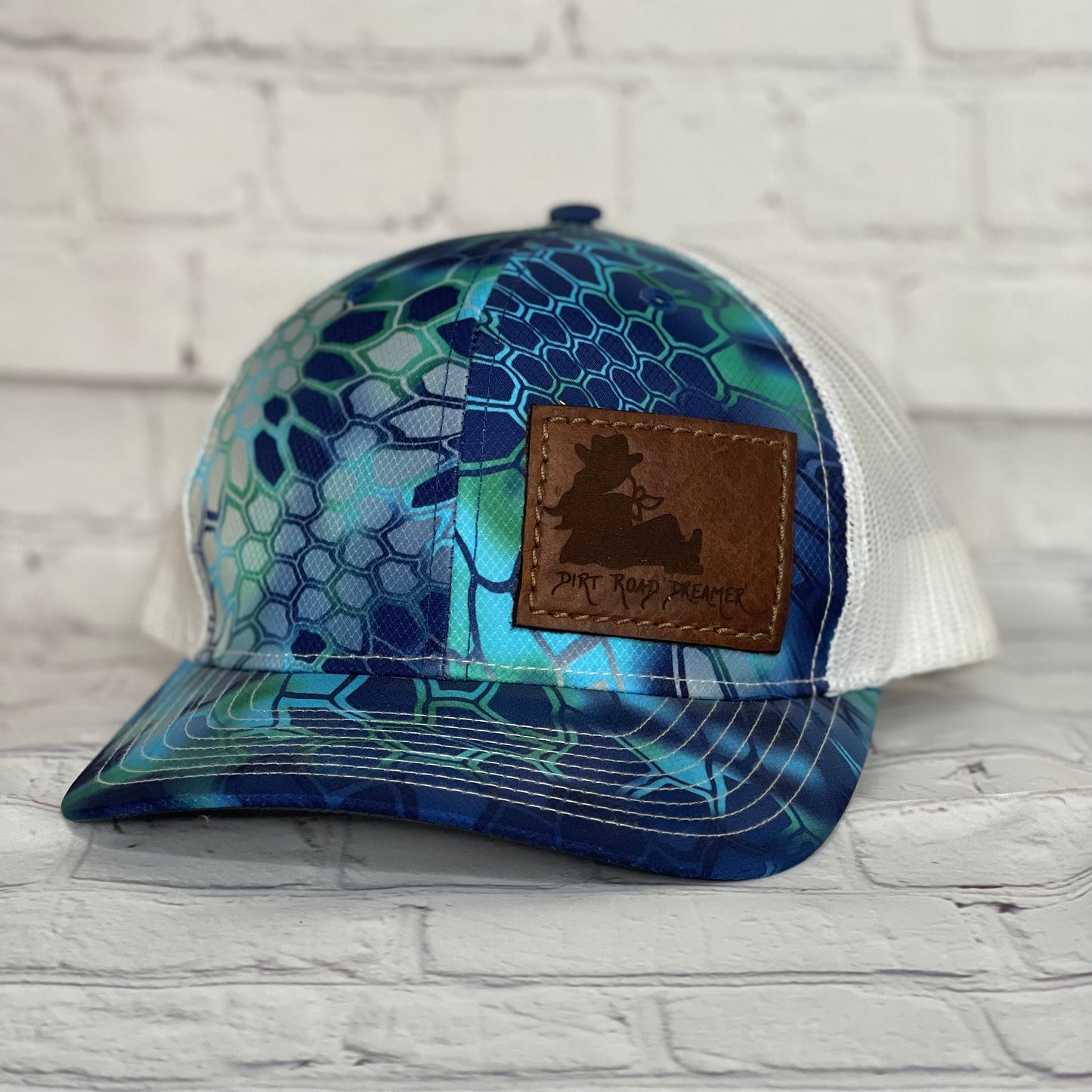 Leather Patch Hat - White