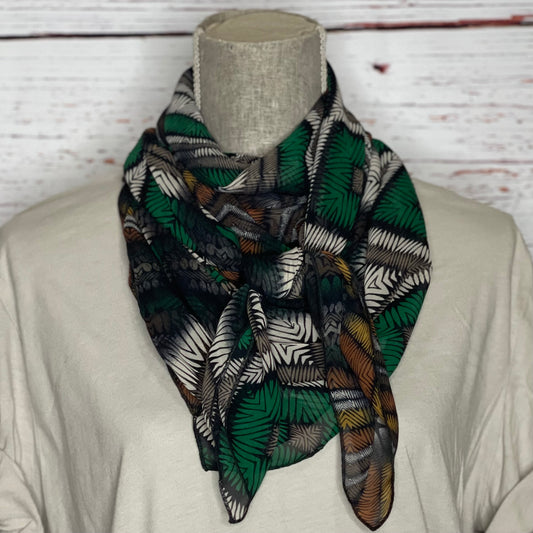 Green Neutral Chevron Stripes